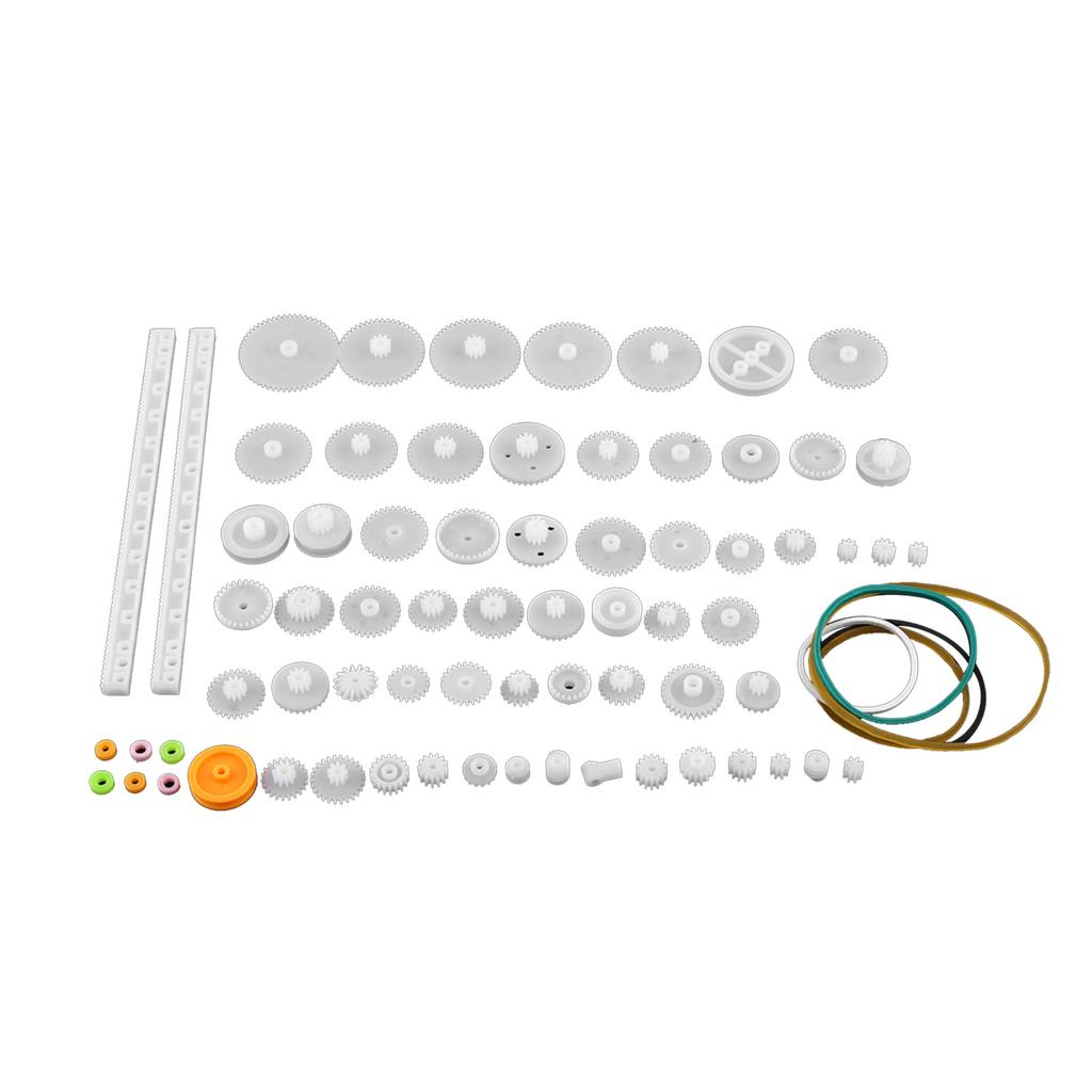 Plastic Gears Pulley Belt Worm Kits Crown Gear Set Robot Motor Toy DIY Parts(75 Kinds)