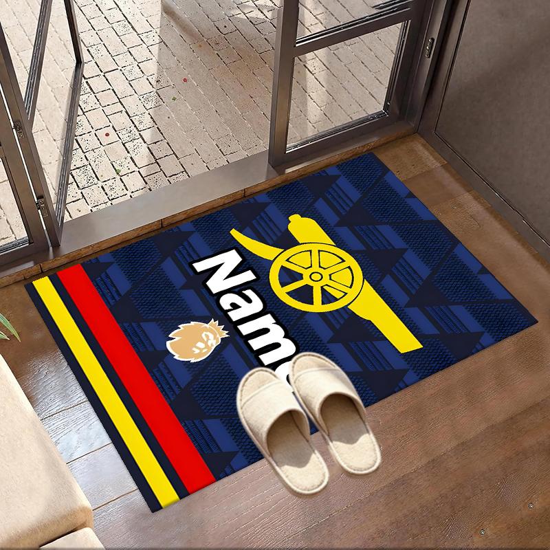 Custom Name Personalized football team Print Carpet, Versatile Home Decor Rug, for Playroom, Apartment, Balcony, Entryway, Hallway Gift