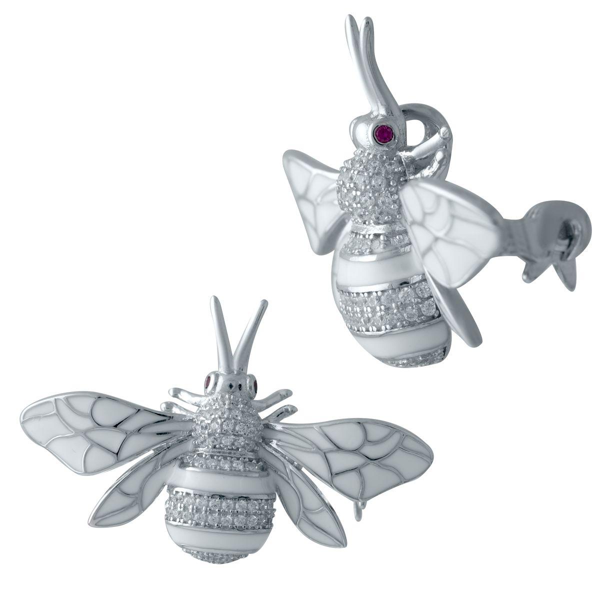 

Срібна брошка з емалью (2031314)