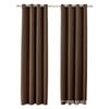 Blackout Faux Linen Curtains Thermal Insulated Grommet Bedroom Living Room