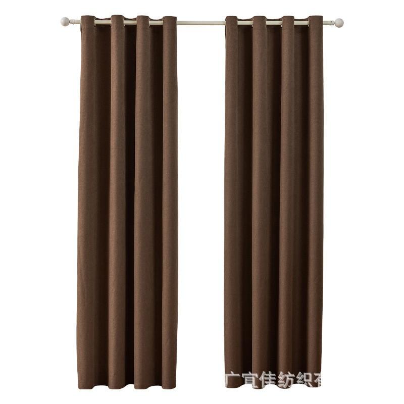 Blackout Faux Linen Curtains Thermal Insulated Grommet Bedroom Living Room