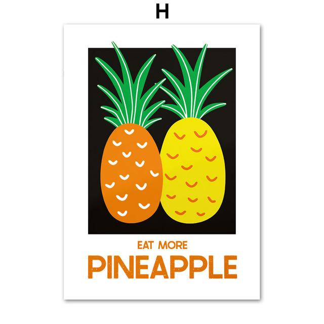 Cherry Lemon Orange Strawberry Abstract Fruit Wall Art Canvas Painting Nordic Posters Prints Wall Pictures For Living Room Decor No Frame