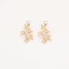 Exquisite Unicorn & Zodiac Horse Diamond Stud Earrings: High-End Chinese Style with Silver Needle