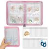 Ohrring-Organizer-Etui Reise-Schmuck-Organizer Transparentes Schmuckaufbewahrungsbuch für Halskette Armband Ringhalter mit Tasche