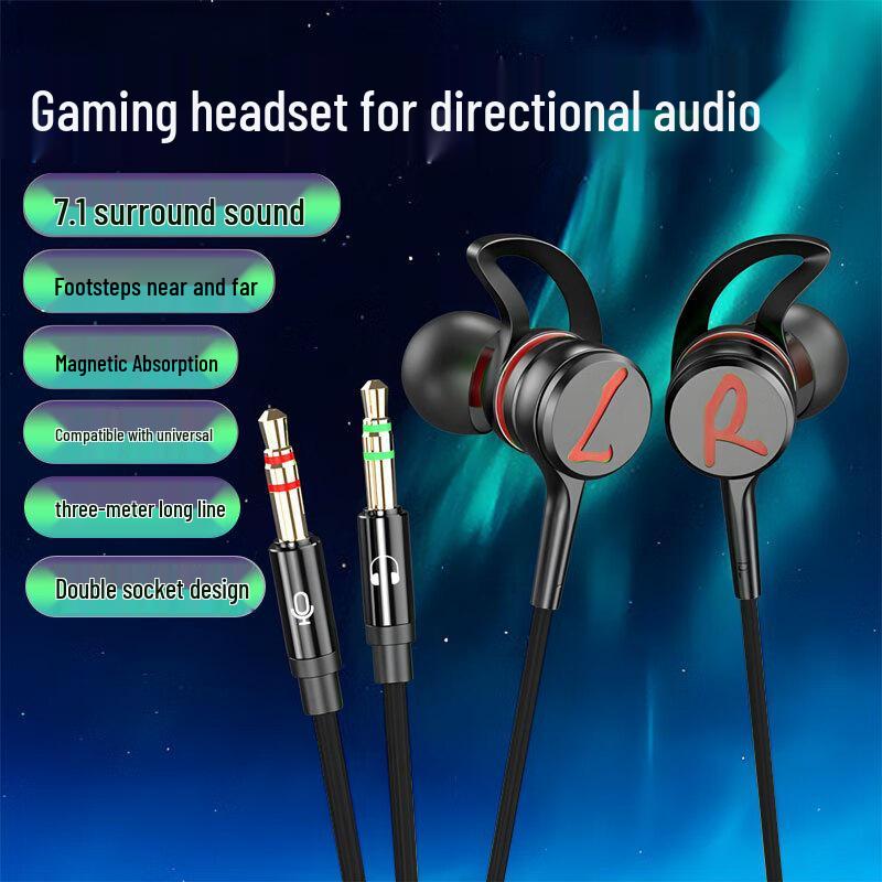 

Gaming Wired Earphones with Mic - Heavy Bass, Sound Position Identification for E-sports and PUBG G4.