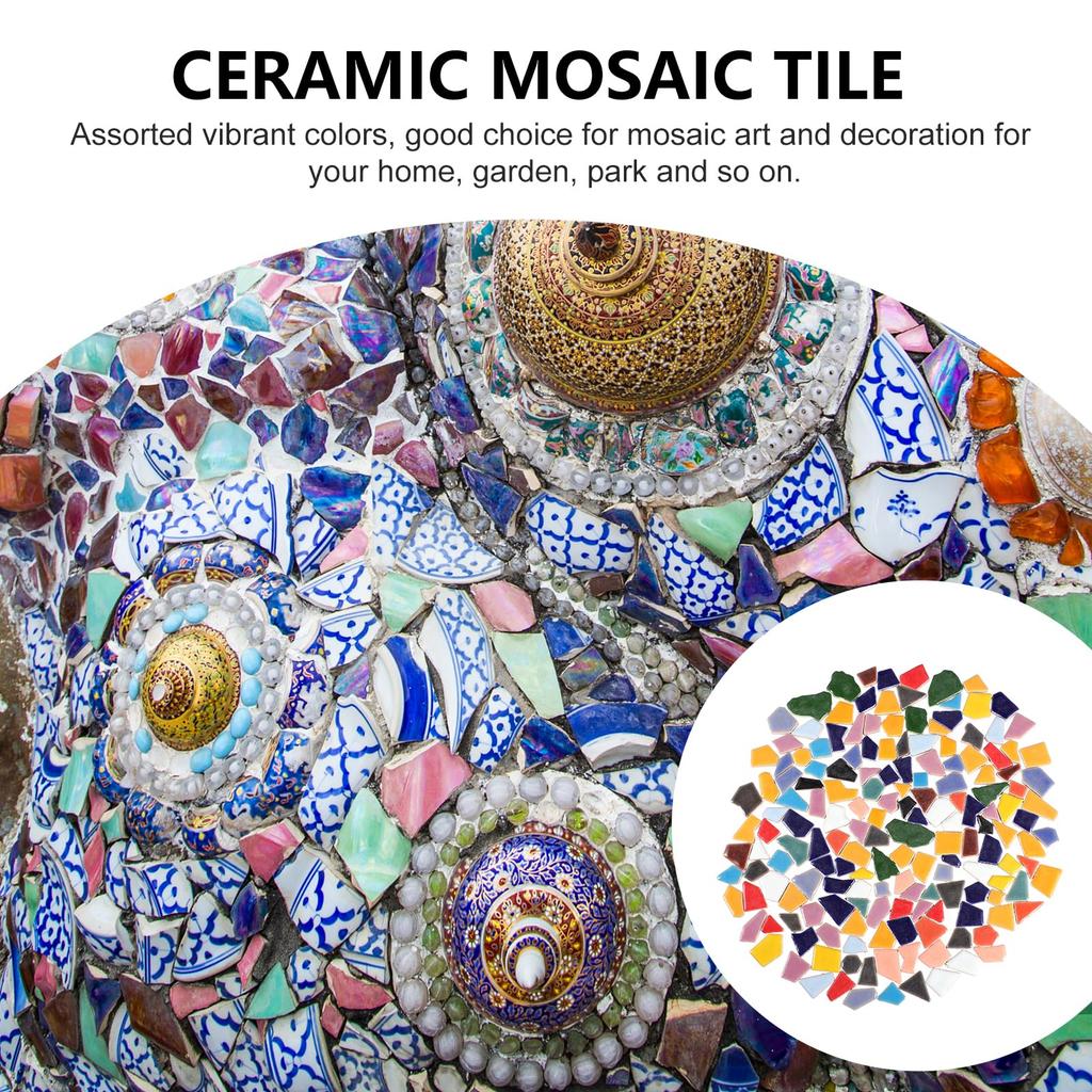 Ceramic Mosaic DIY Handmade Mixed 200g Tiles, Crafts, Handmade, Original, Beads, Colors,