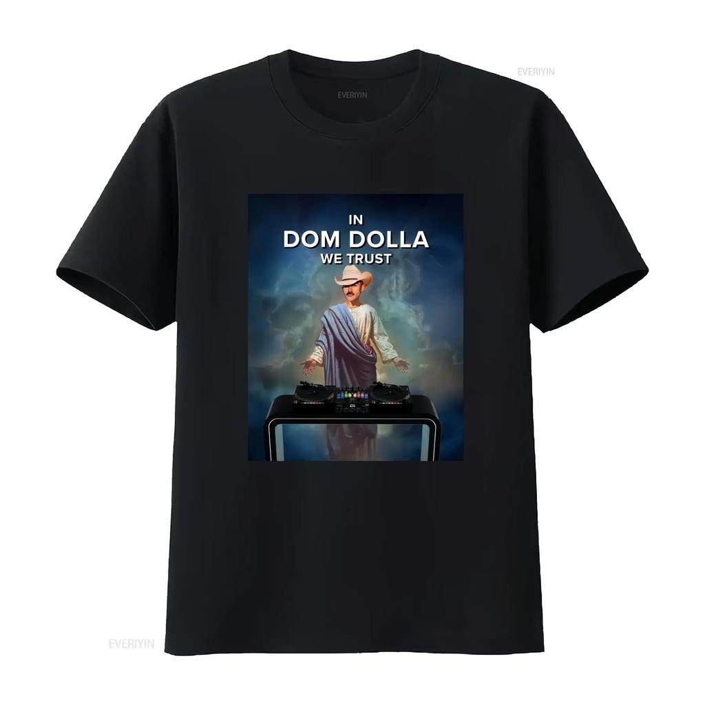 In Dom Dolla We Trust x Funny Meme House T Shirt Music Rave Dubstep Techno Top Festival Merch Electronic Dance EDM Club Casual
