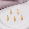 Mini Feather Leaf Pendant Stainless Steel Jewelry for DIY Bracelets & Necklaces