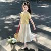 Girls' Summer Korean Style Casual Skirt Set - Fresh, Versatile Princess Look