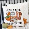 Thanksgiving Happy Print Cushion Cover Pillowcase Cartoon Pumpkin Party Decor Pillows Cases Home Sofa Car Halloween Throw Pillow