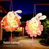 Handmade DIY Children's Palace Lantern - Luminous Rabbit Flower Design for 2025 Mid-Autumn Festival