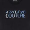 Versace Solid Letter Crew Neck Short Sleeve T-Shirt Men tops Black E72GAHP02-ECJ01P-EOT5