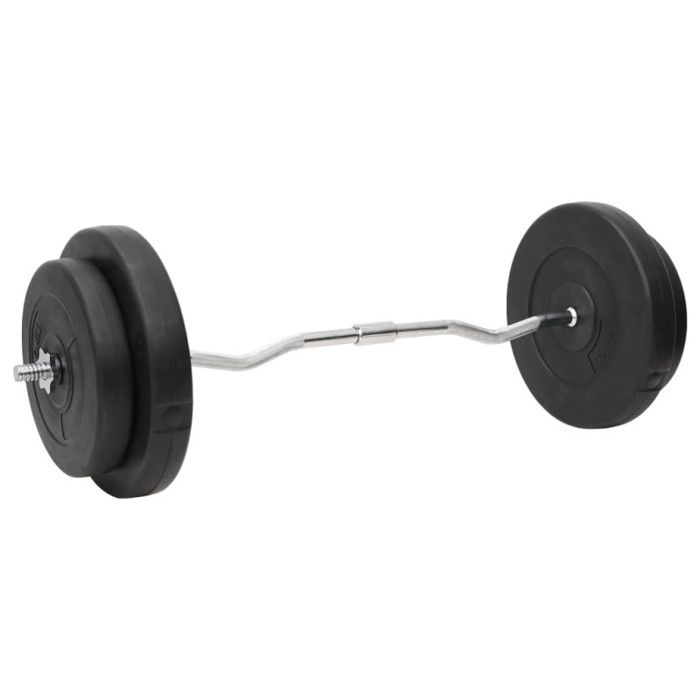 3145031 vidaXL Dumbbell and Barbell Set with Plates 120 Kg