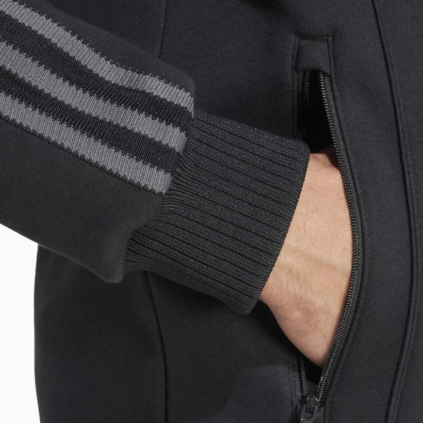 Adidas Originals SS25 Premium Slim Fit Zip Sports Long Sleeve Jacket Men Jackets Black JY2736