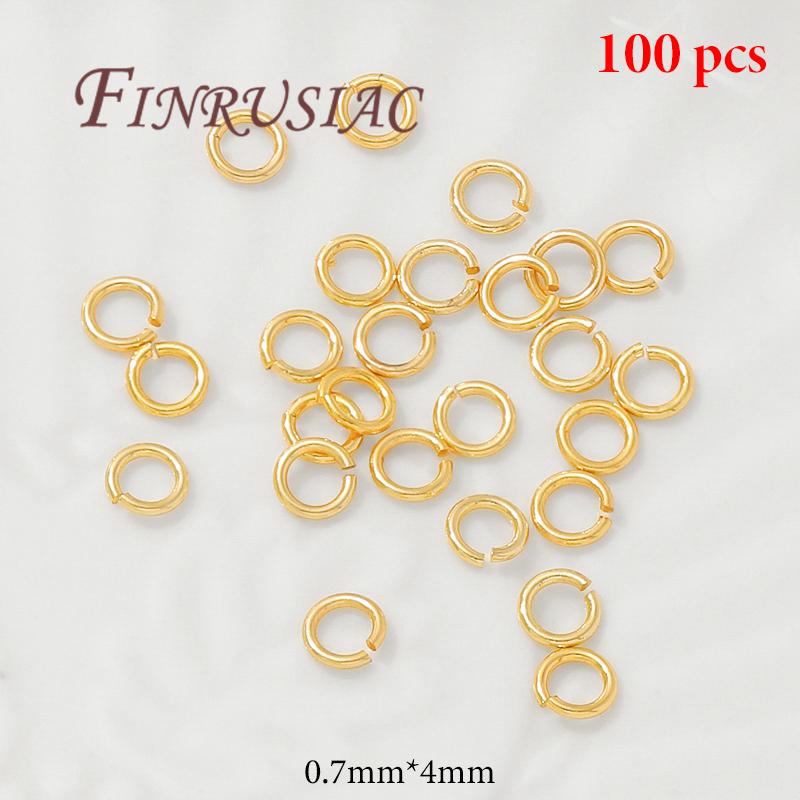 50-100pcs 4-8mm 18K Gold Plated Open Rings For Jewelry Making,Split Rings,Connecting Ring,DIY Bracelets Accessories,Jump Ring