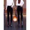 Autumn and Winter Fleece and Thickened Casual Pants, Slimming and Fashionable High-waisted Warm Long Pants, Loose Skinny Pants