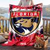 Warm Flannel Blanket Florida Panthers Pattern, Lightweight Comfortable Throw Blanket for Bed Sofa Use