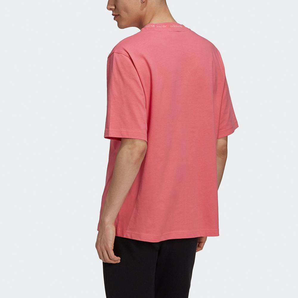 Adidas Originals Clover Rib Detail Tee Men Tops Magenta HB8047