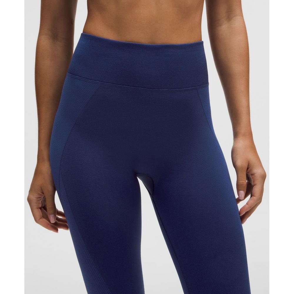 Lululemon Get Low High Rise Training Tight 25  Deep Sea Blue True Navy