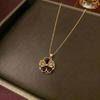 Women's European & American Style Windmill Pendant Necklace Set - Titanium Steel Floral Design