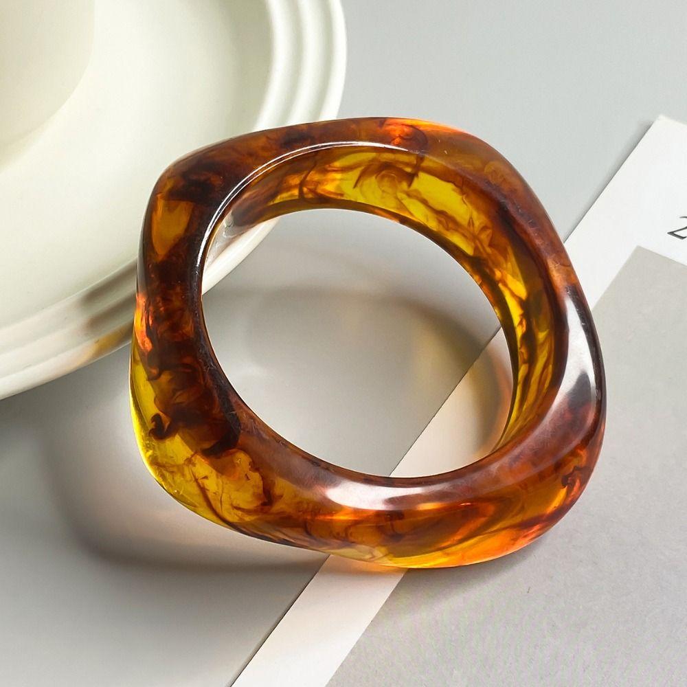 Bohemian Irregular Acrylic Bangles Exaggerated Geometric Charm Bracelets  Bangle On Hand