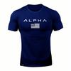 SHANLIANG Gym T-shirt Stretch Short Sleeve Slim Fitness Training Muscle Sports Stylish Mens Quick-Drying Moisture-Wicking Casual Active Wear