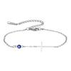 Trendy Jesus Cross Birthstone Charms Bracelet Stainless Steel 12 Birth Month Bracelets for Women Girls Jewelry Birthday Gifts