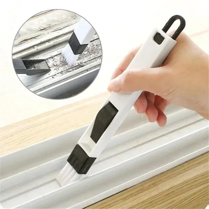 Polished Window Track Cleaning Brush Keyboard Nook Cranny Dust Shovel Portable Multifunctional Window Rail Cleaning Tool