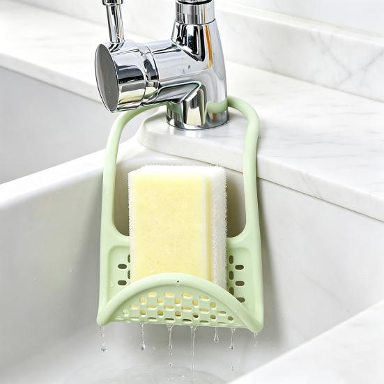 Soap Bar Holder Sink Hanging Sponge Holder, Foldable Rust Proof Storage Rack, Drain Shelf Space Saving Organizer for Sponges Scrub Brushes And Brush