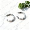 High-End European Stainless Steel Hoop Earrings for Women – Light Luxury, Versatile, and Elegant Open Ear Cuffs