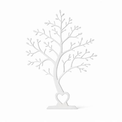 A Minimalist Decoration In the Form of a White Tree