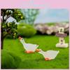 Illuminated Swan Resin Sculpture Charming Fairy Garden Ornament Glowing Animal Decoration