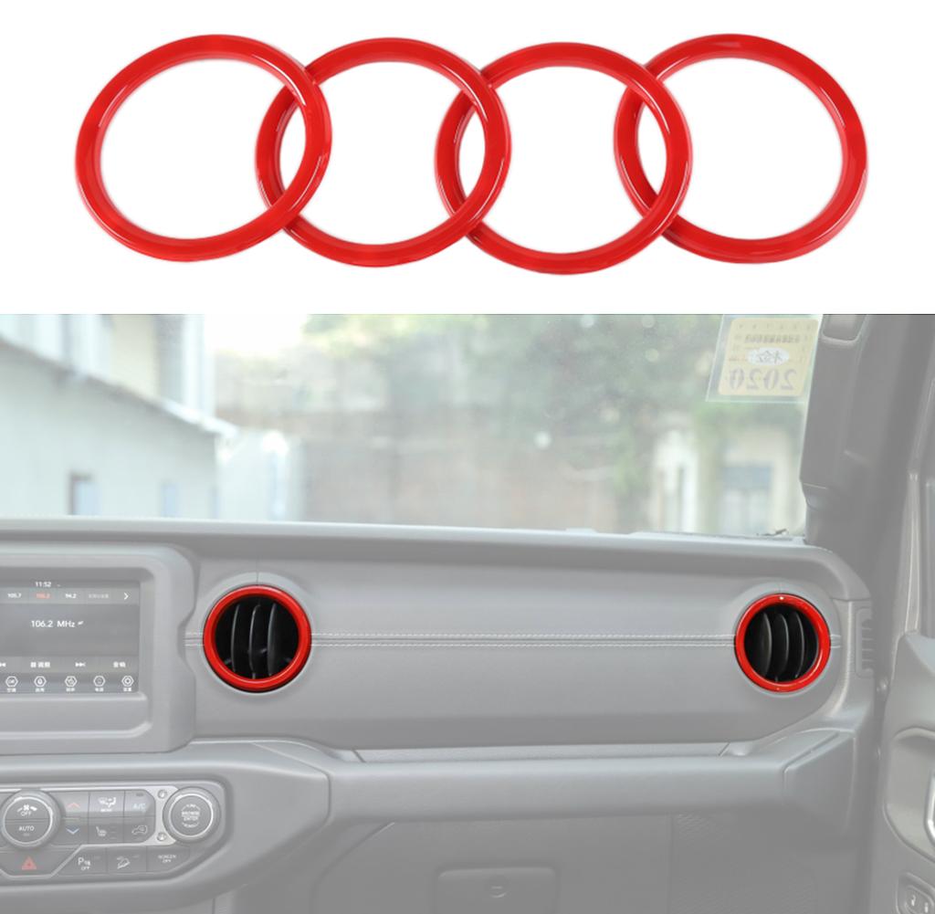 Car Steering Wheel Air Outlet Roof Speaker Decoration Cover Trim Kit for Jeep Wrangler JL 2018-2025 2026 Interior Accessories