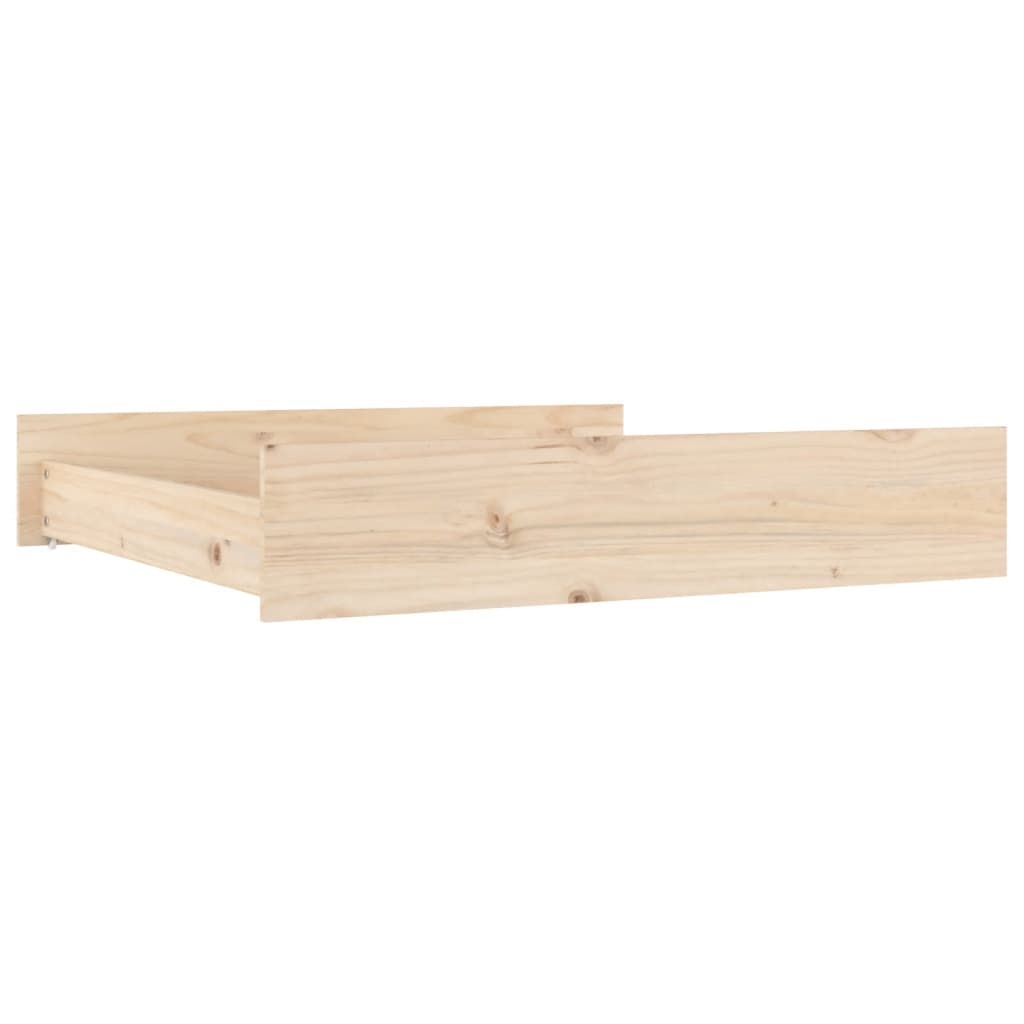 Vidaxl Under-Bed Drawers, 2 Pcs, Solid Pine Wood