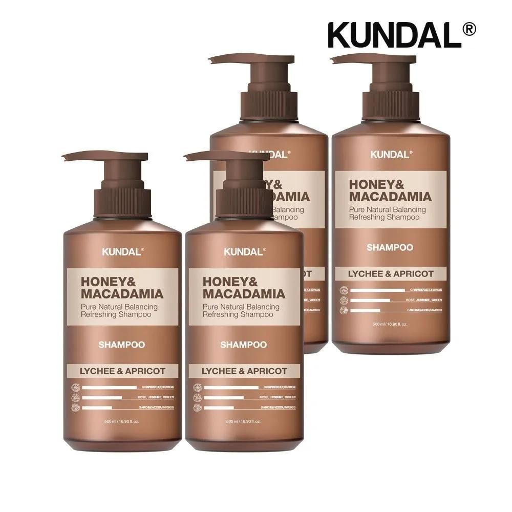 

KUNDAL Honey & Macadamia Nature Shampoo Rich & Apricot 500ml x4
