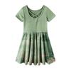 Girl Summer Dress Toddler Skater Dress Color Short Sleeve Casual A-Line T-Shirt Dress