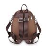 Women's Solid Color Backpack Lightweight Student Schoolbag Multifunctional Crossbody Shoulder Handbag