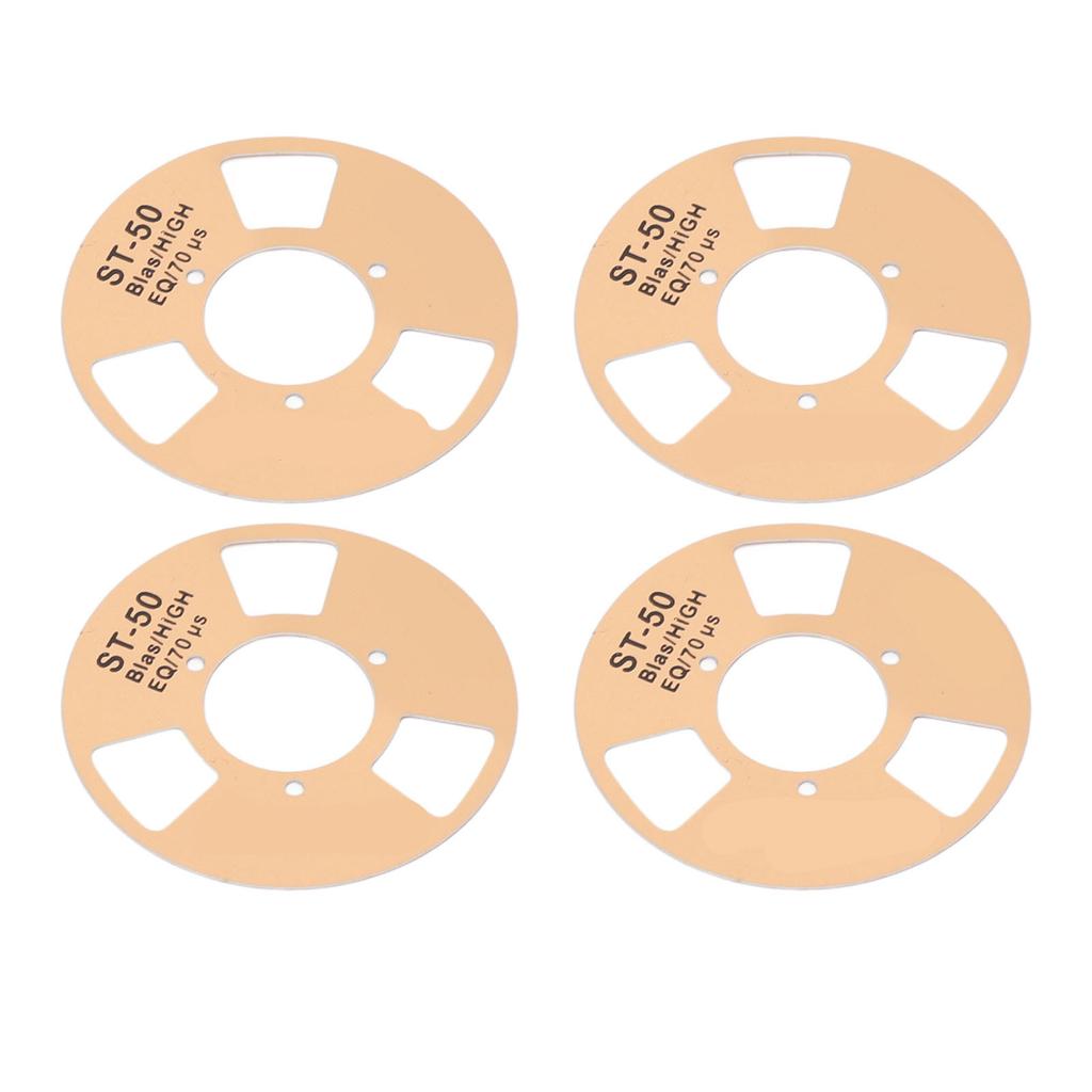 Reel to Reel Cassette Retro Blank Metal Reel Cassette Tape with 4 Reels 2 Wheel for Music Recording