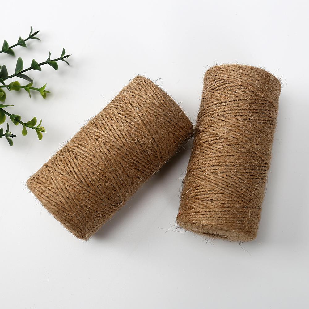 2/1Rolls Vintage Hand Woven Hemp Rope, DIY Lighting Halloween Christmas Wedding Decoration Hemp Rope, Sturdy and Durable