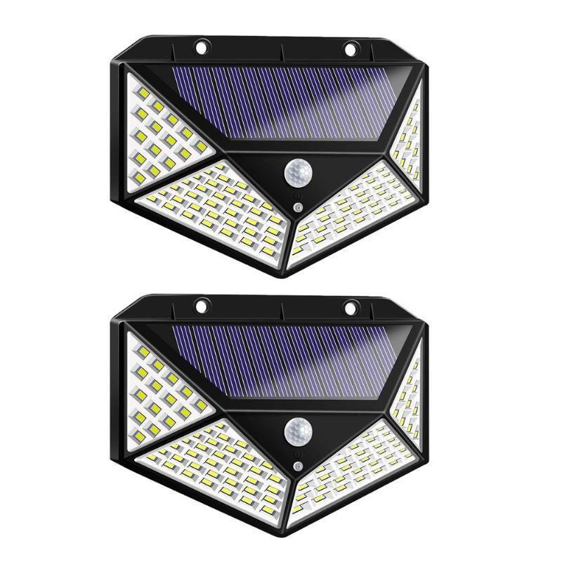 Langlebige und wasserdichte 100 LED Solarleuchten Gartenwandleuchte mit intelligentem Bewegungssensor