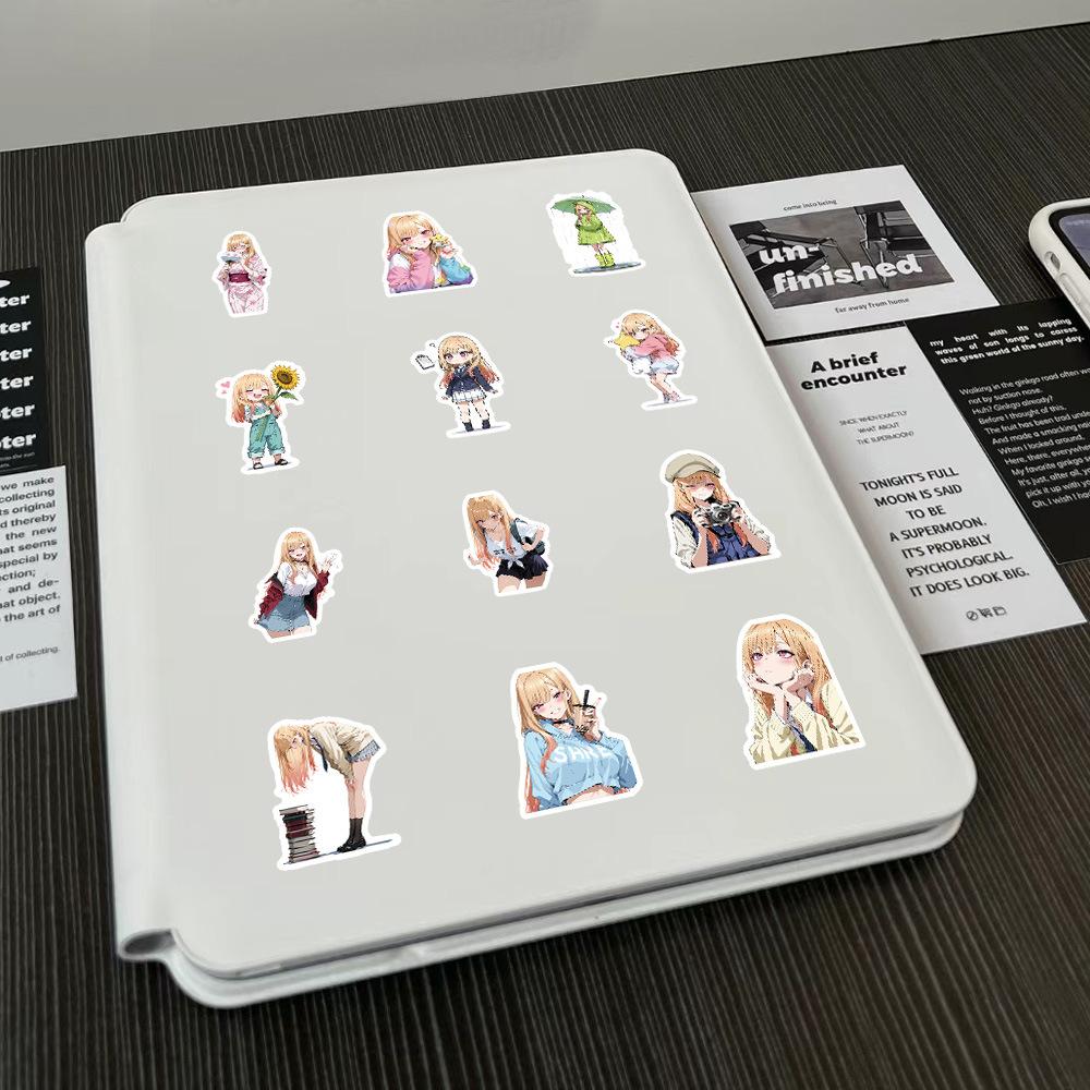 100pcs Cute Kitagawa Marin Anime Stickers for Decorative Scrapbooking Stationery Handbook Luggage Water Cup