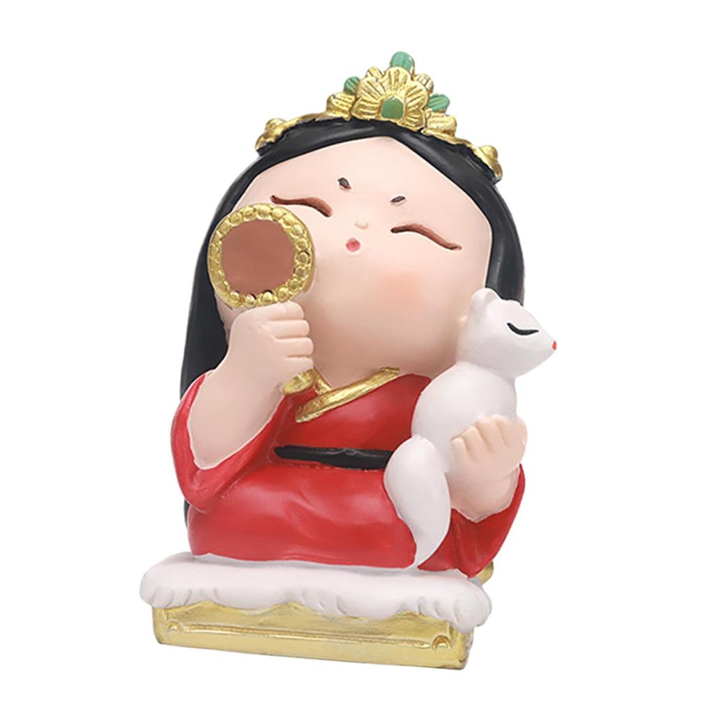 Car Dashboard Decoration Resin Miniature Figurine Chinese Mythical Figure for Entrance Cabinet Home Bedroom Desk Centerpiece