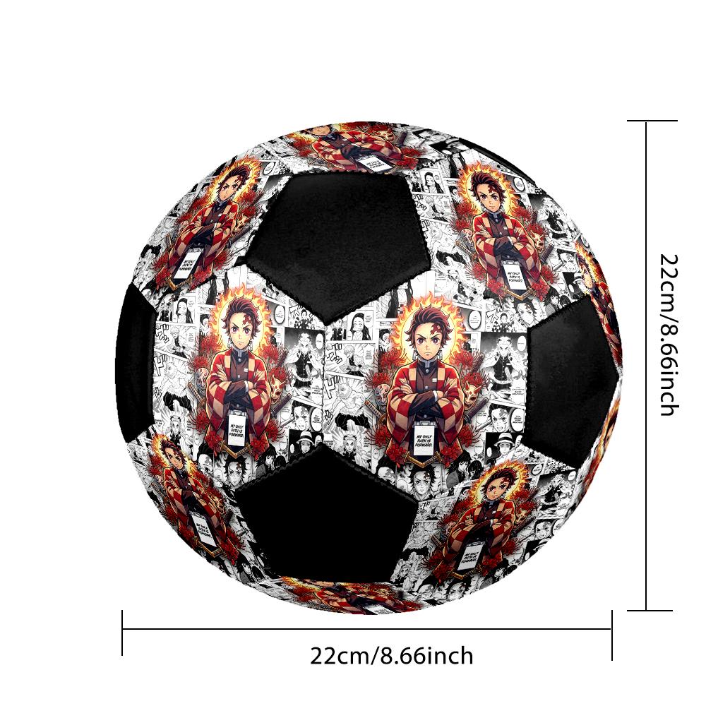 1pc Demon Slayer Kimetsu No Yaiba Football Soccer Ball Size 5 Indoor Soccer Ball Fashion Colorful  Backyard Game -Great For Sports Fans Gift HE4