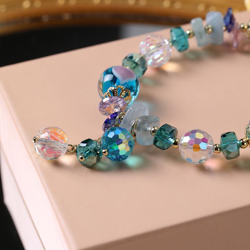 New Fashion Crystal , Summer Fresh Luminous Glazed Crystal , Electroplated K Real Gold In Stock.