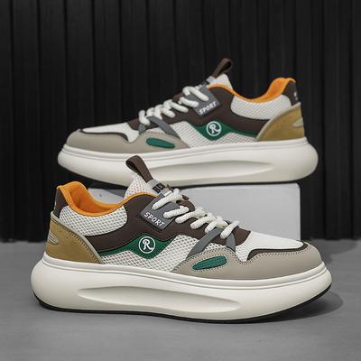 Herrenschuhe Sommer Atmungsaktive Mesh-Sneaker Herren Laufschuhe mit Plateau Forrest Gump Schuhe Vielseitige Lässige Board-Schuhe