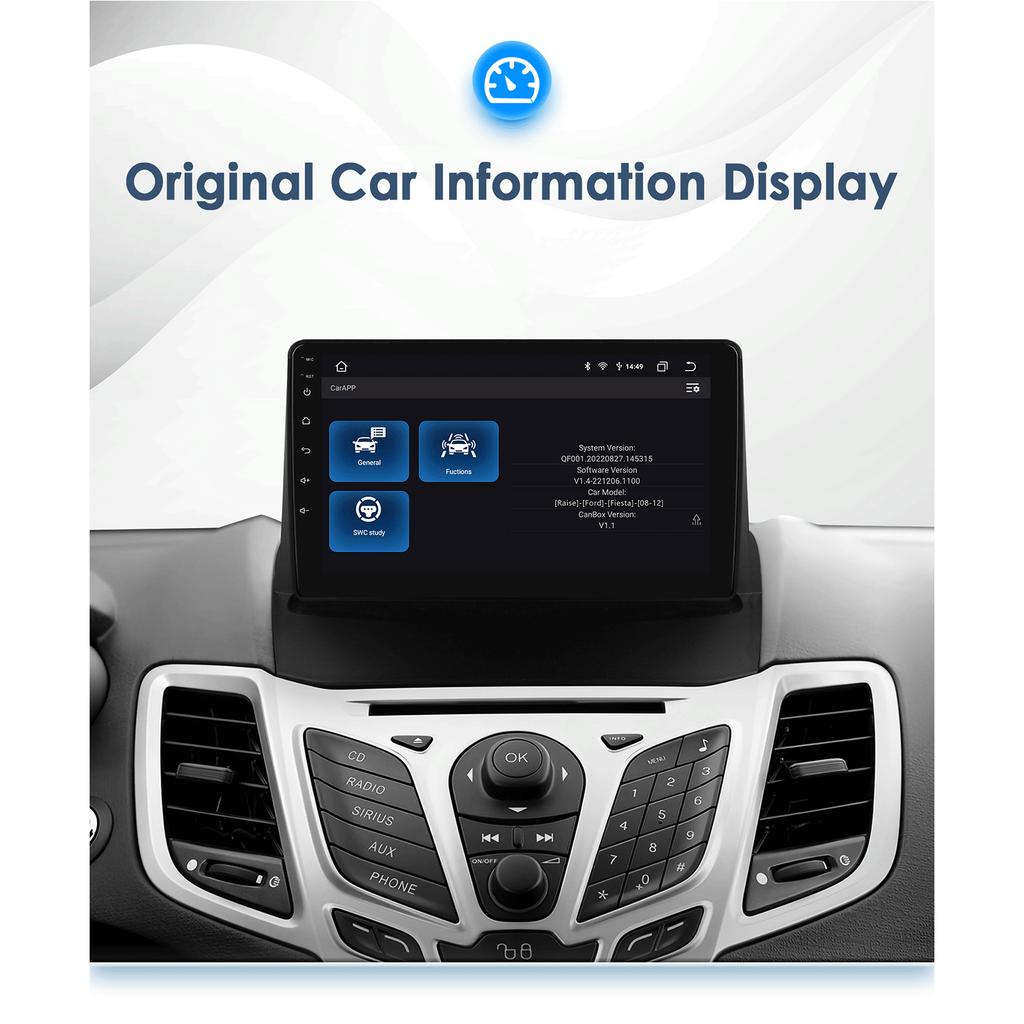 OSSURET 2din Android Autoradio für Ford Fiesta 2009 - 2017 Autoradio Multimedia Video Player GPS Navigation Headunit Carplay 4G WIFI Intelligent DVR