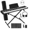 Electronic Keyboard Piano 88 Key Keyboard, Electric with Full Size Semi Weighted Keys, Sustain Pedal, Power Supply, Stand, Carrying Case, Headphone