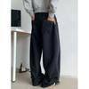 Herren Frühlings-/Herbst-Freizeit-Sport-Hose Locker Gerade Weite Beine Einfarbig Minimalistisch Stilvolle Hose