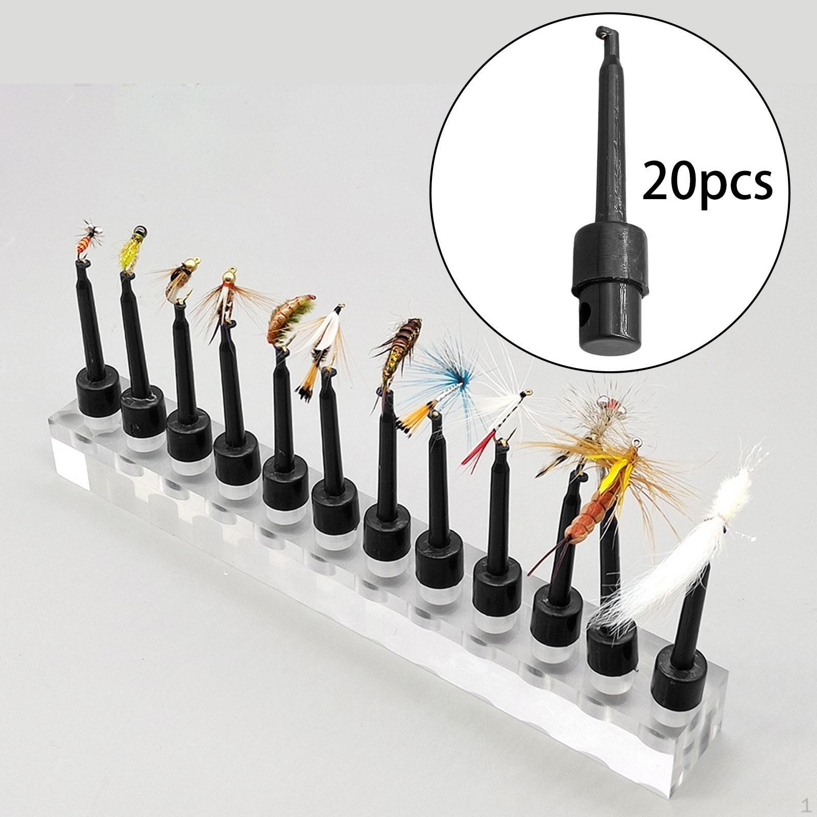 

20 Pieces Fishing Lure Display Clips Organizer, Sturdy Hackle Pliers, Holder Racks