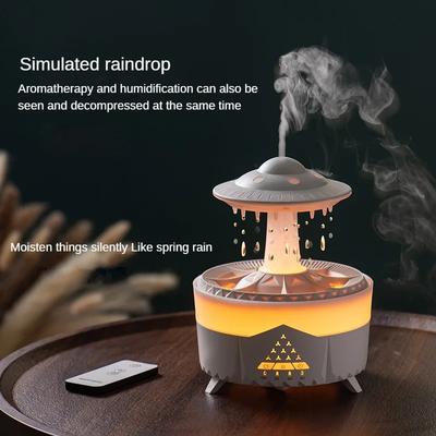 Kreativer Aromadiffusor mit Regentropfen-Fernbedienung, elektrischer Ultraschall-Luftbefeuchter, Desktop-Kleinaromatherapie-Maschine für zu Hause